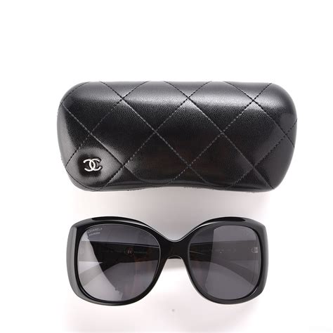 chanel black oversized sunglasses|chanel polarized sunglasses for women.